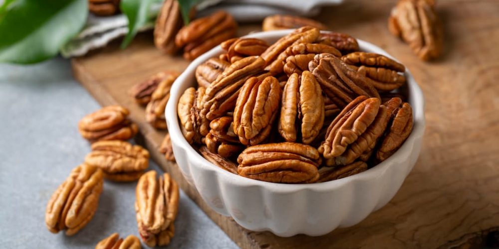 bowl of pecan nuts