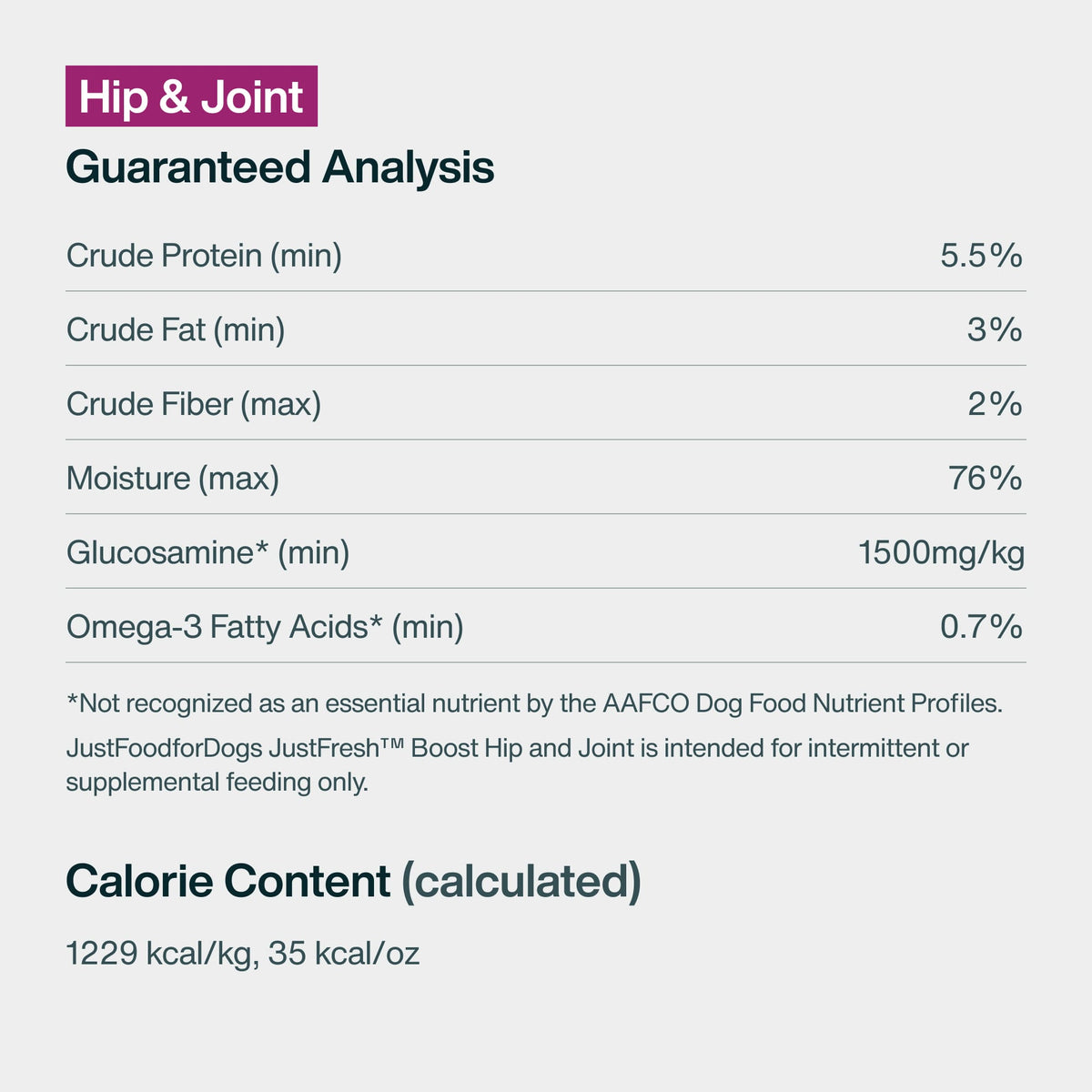 JustFresh Boost Meal Topper for Hip & Joint Support
