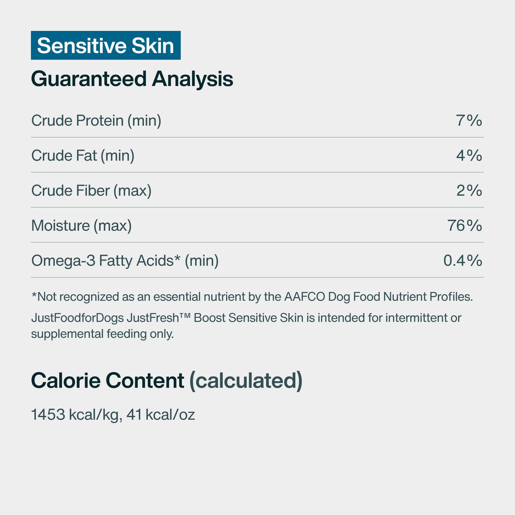 JustFresh Boost Meal Topper for Sensitive Skin