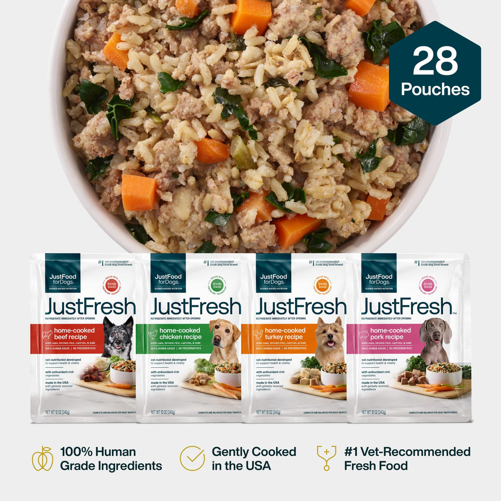JustFresh Sampler Variety Pack - Beef, Chicken, Pork, Turkey