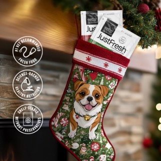 fresh dog food in a pouch that is preservative-free and resealable for easy storage